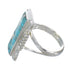 Genuine Sterling Silver Southwest Turquoise Opal Inlay Ring Size 6-1/4 RX61874