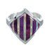 Southwestern Sterling Silver Magenta Turquoise Opal Ring Size 7-1/4 RX60808