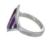 Genuine Sterling Silver And Magenta Turquoise Opal Inlay Ring Size 4-3/4 RX60784