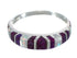 Sterling Silver Magenta Turquoise Opal Inlay Ring Size 5-3/4 RX60840