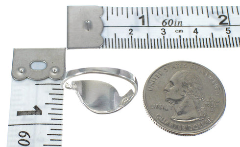 Genuine Sterling Silver Opal Magenta Turquoise Inlay Ring Size 8-1/4 RX61377