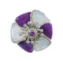 Magenta Turquoise Mother Of Pearl Flower Silver Ring Size 6-1/4 RX61420