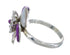 Southwest Mother Of Pear Magenta Turquoise Sterling Silver Flower Ring Size 6-3/4 RX61466