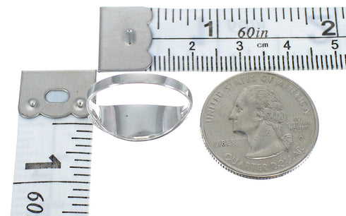 Sterling Silver And Multicolor Inlay Ring Size 7-1/2 VX62080