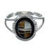 Sterling Silver And Multicolor Inlay Jewelry Ring Size 8-1/2 VX62199