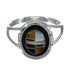 Southwest Authentic Sterling Silver And Multicolor Inlay Ring Size 7-3/4 VX62191