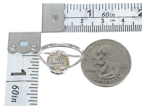 Multicolor Authentic Sterling Silver Ring Size 7-1/4 VX62234