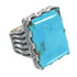 Southwest Turquoise And Sterling Silver Jewelry Ring Size 7-3/4 WX62100