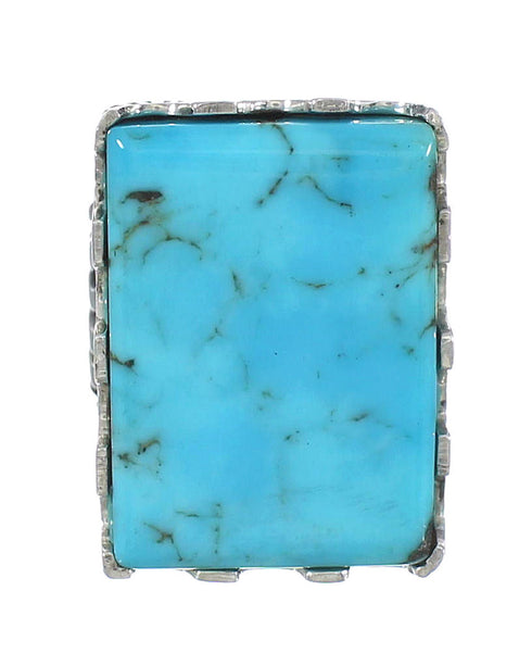 Turquoise And Sterling Silver Southwest Ring Size 6-1/4 WX62119