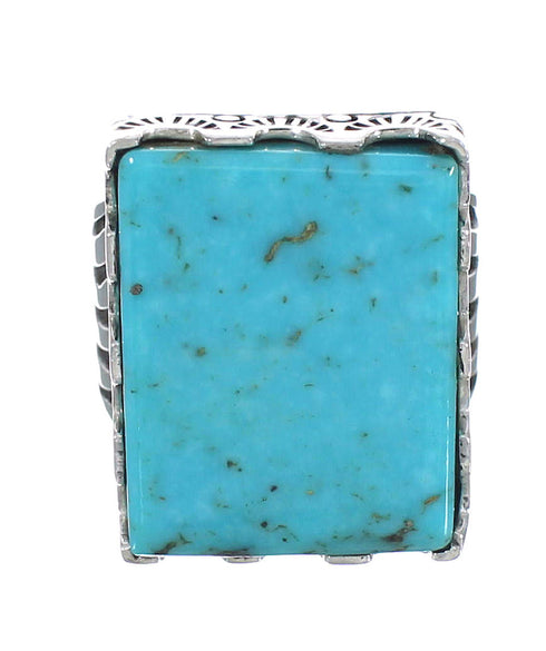 Turquoise Southwest Sterling Silver Ring Size 4-1/2 WX62162