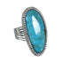 Southwest Jewelry Turquoise And Genuine Sterling Silver Ring Size 4-3/4 WX62203