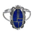 Lapis And Genuine Sterling Silver Jewelry Ring Size 7-3/4 VX61113