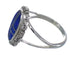 Lapis And Genuine Sterling Silver Ring Size 5-1/2 VX61101