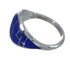 Southwest Sterling Silver And Lapis Jewelry Ring Size 7-1/4 VX61295