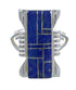 Sterling Silver Lapis Inlay Southwest Ring Size 8-1/4 VX61350