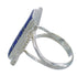 Southwest Authentic Sterling Silver Lapis Inlay Ring Size 6-1/4 VX61346