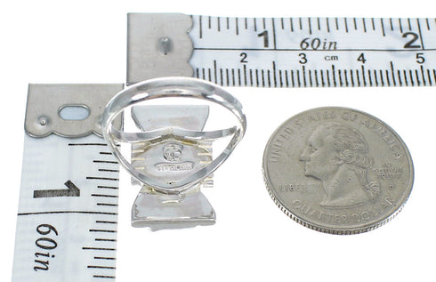 Authentic Sterling Silver Lapis Inlay Ring Size 5-1/4 VX61343