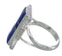 Genuine Sterling Silver Lapis Inlay Southwest Ring Size 5 VX61351