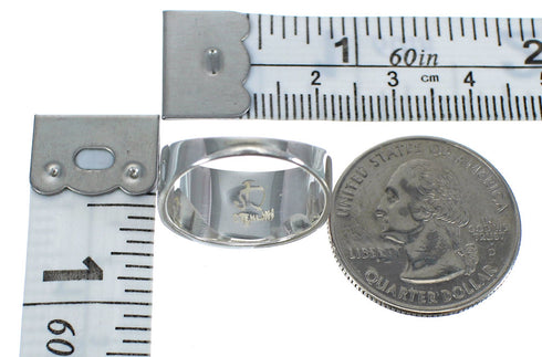 Sterling Silver And Magenta Turquoise Ring Size 8-1/4 MX61503