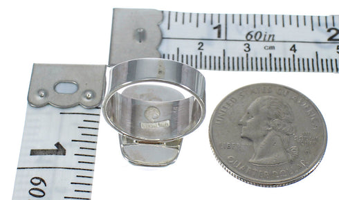 Sterling Silver Magenta Turquoise Southwest Ring Size 6-3/4 MX61627