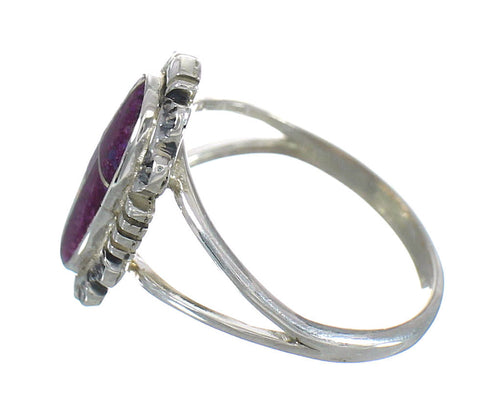 Southwest Opal Magenta Turquoise Silver Ring Size 6-3/4 MX61697