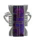 Sterling Silver Magenta Turquoise Inlay Ring Size 6-1/4 MX61800