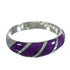 Southwest Silver Magenta Turquoise Inlay Ring Size 7-3/4 MX61914
