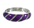 Southwest Silver Magenta Turquoise Inlay Ring Size 7-3/4 MX61914
