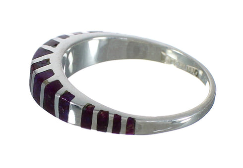 Magenta Turquoise Sterling Silver Ring Size 4-3/4 MX61951