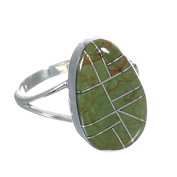 Turquoise Southwest Sterling Silver Ring Size 7-1/4 MX62025