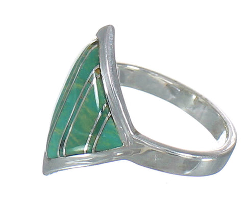 Silver Turquoise Southwest Ring Size 4-3/4 MX62156