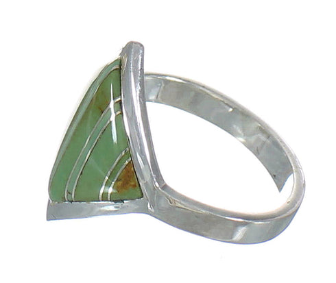 Southwest Sterling Silver Turquoise Ring Size 8-3/4 MX62170