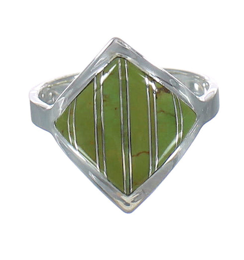 Southwest Turquoise Sterling Silver Ring Size 5-1/4 MX62207