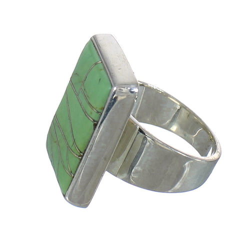 Silver Southwest Turquoise Ring Size 8-1/4 MX62336