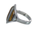 Southwest Genuine Sterling Silver Multicolor Inlay Jewelry Ring Size 8-3/4 VX61706