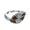 Southwest Sterling Silver Multicolor Jewelry Ring Size 6-1/4 VX61720