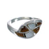 Southwest Sterling Silver Multicolor Jewelry Ring Size 6-1/4 VX61720