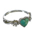 Genuine Sterling Silver Southwestern Turquoise Heart Flower Ring Size 5-1/4 WX80493