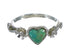 Genuine Sterling Silver Southwestern Turquoise Heart Flower Ring Size 5-1/4 WX80493