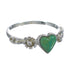 Genuine Sterling Silver Flower Southwest Turquoise Heart Ring Size 5-1/2 WX80532