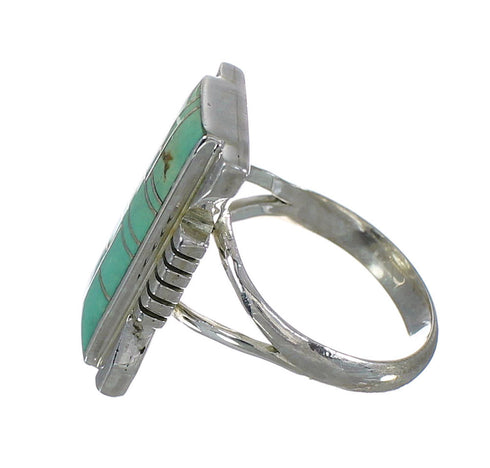 Sterling Silver Southwest Turquoise Ring Size 7-1/4 QX80272