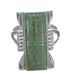 Genuine Sterling Silver Southwestern Turquoise Ring Size 6 QX80278