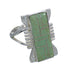 Southwest Silver Turquoise Ring Size 5-3/4 QX80281
