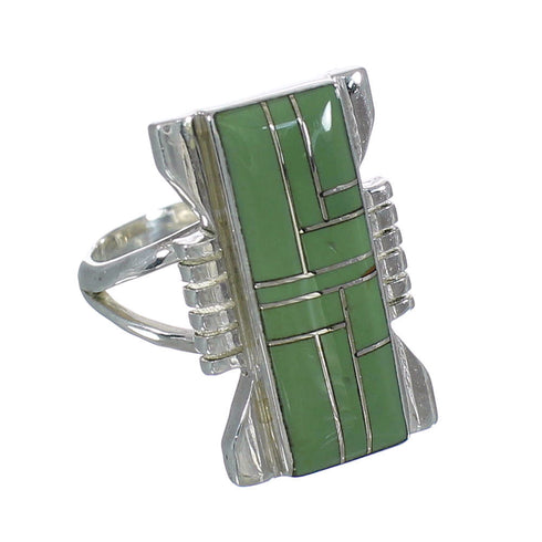 Turquoise Southwest Silver Ring Size 5 QX80319