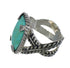 Turquoise Southwestern Genuine Sterling Silver Ring Size 8 QX80369