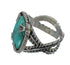 Turquoise Southwestern Silver Ring Size 8-3/4 QX80378