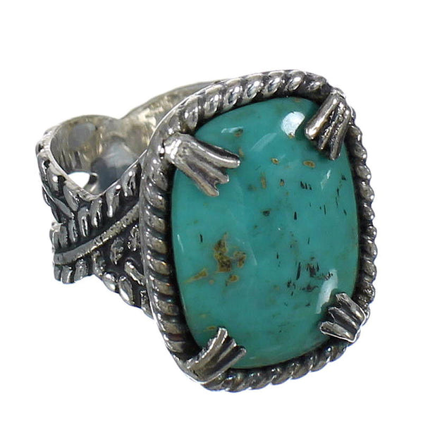 Turquoise Southwest Authentic Sterling Silver Ring Size 7 QX80385