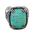 Turquoise Southwest Genuine Sterling Silver Ring Size 6-3/4 QX80393