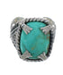 Authentic Sterling Silver Turquoise Southwestern Ring Size 7-1/2 QX80423