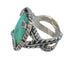Southwest Turquoise Authentic Sterling Silver Ring Size 6-1/2 QX80451